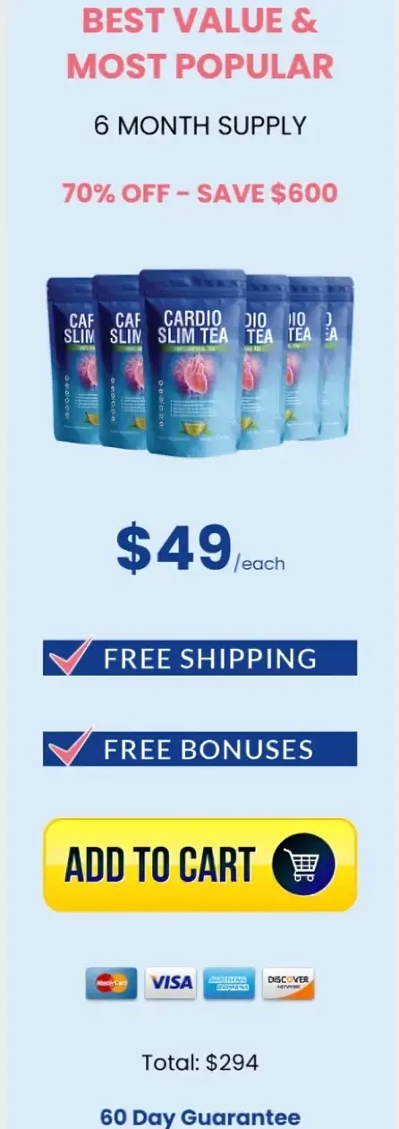 Cardio Slim Tea 6 bottles